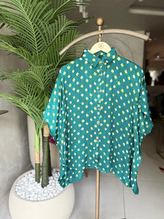 Bandhni Silk Kaftan Shirt