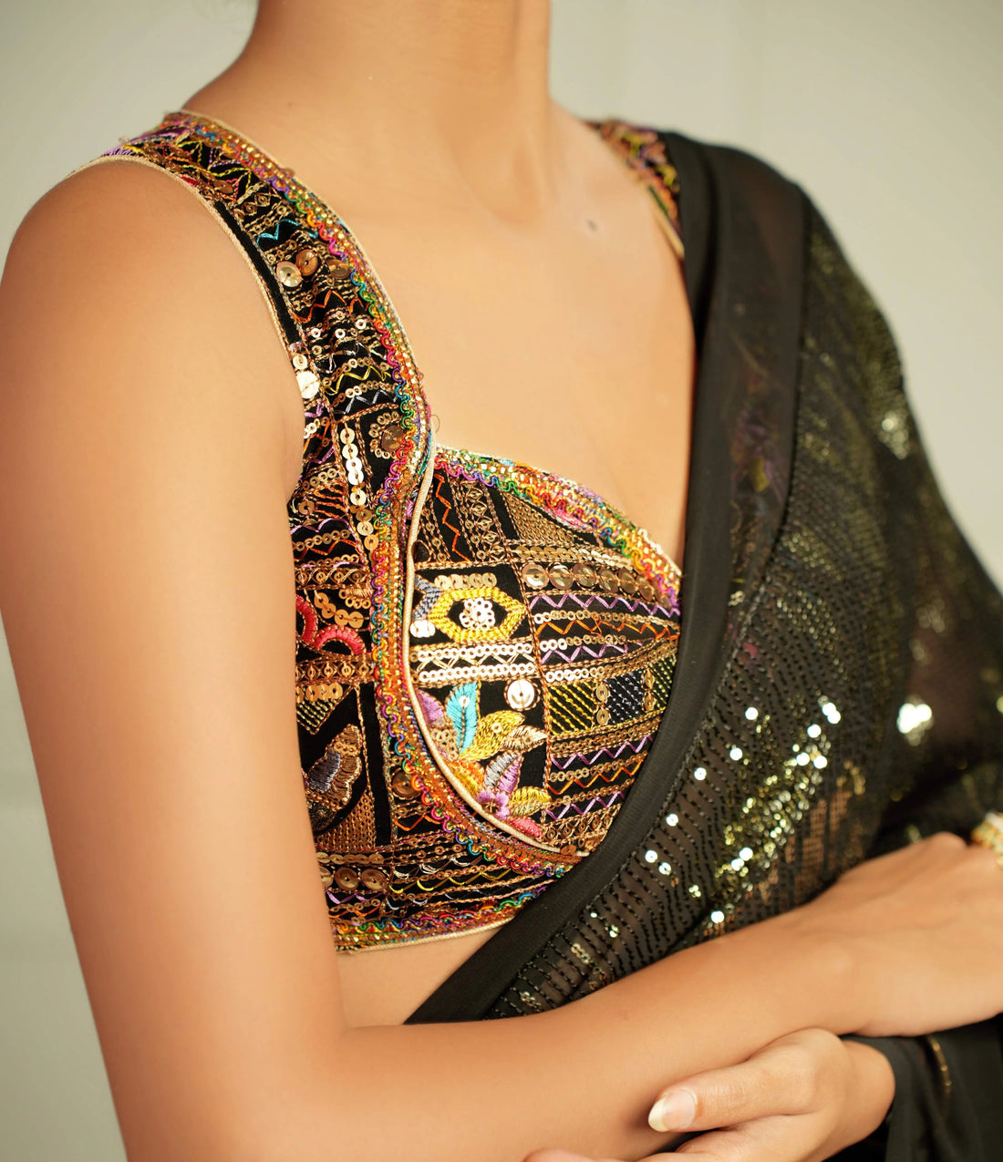 Intricate embellishments saree
