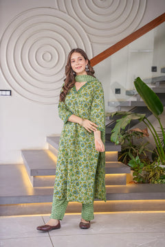 Seema Cotton Straight Suit Set- By Reet Lifestyle
