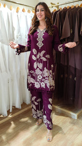 Amara Purple Floral Co-ord Set