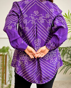 Noor Bandhej Crepe Shirt
