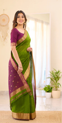 Maheshwari Silk Handloom Cotton Saree