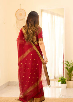 Maheshwari Silk Handloom Cotton Saree