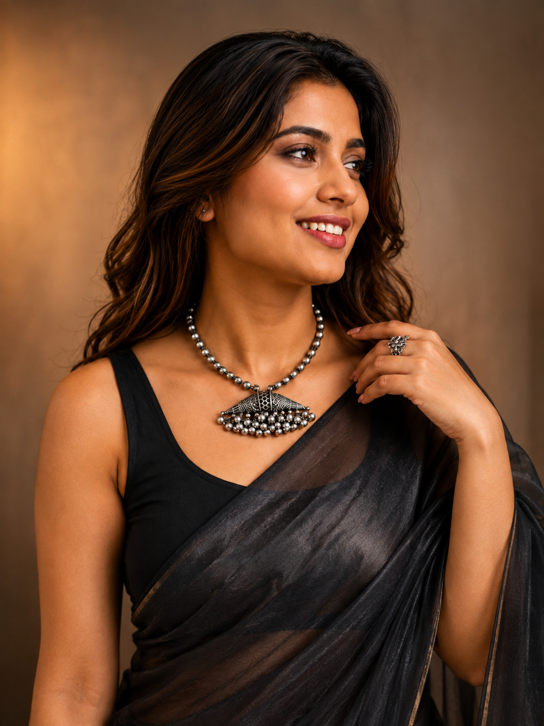 Antique Oxidized Choker Set