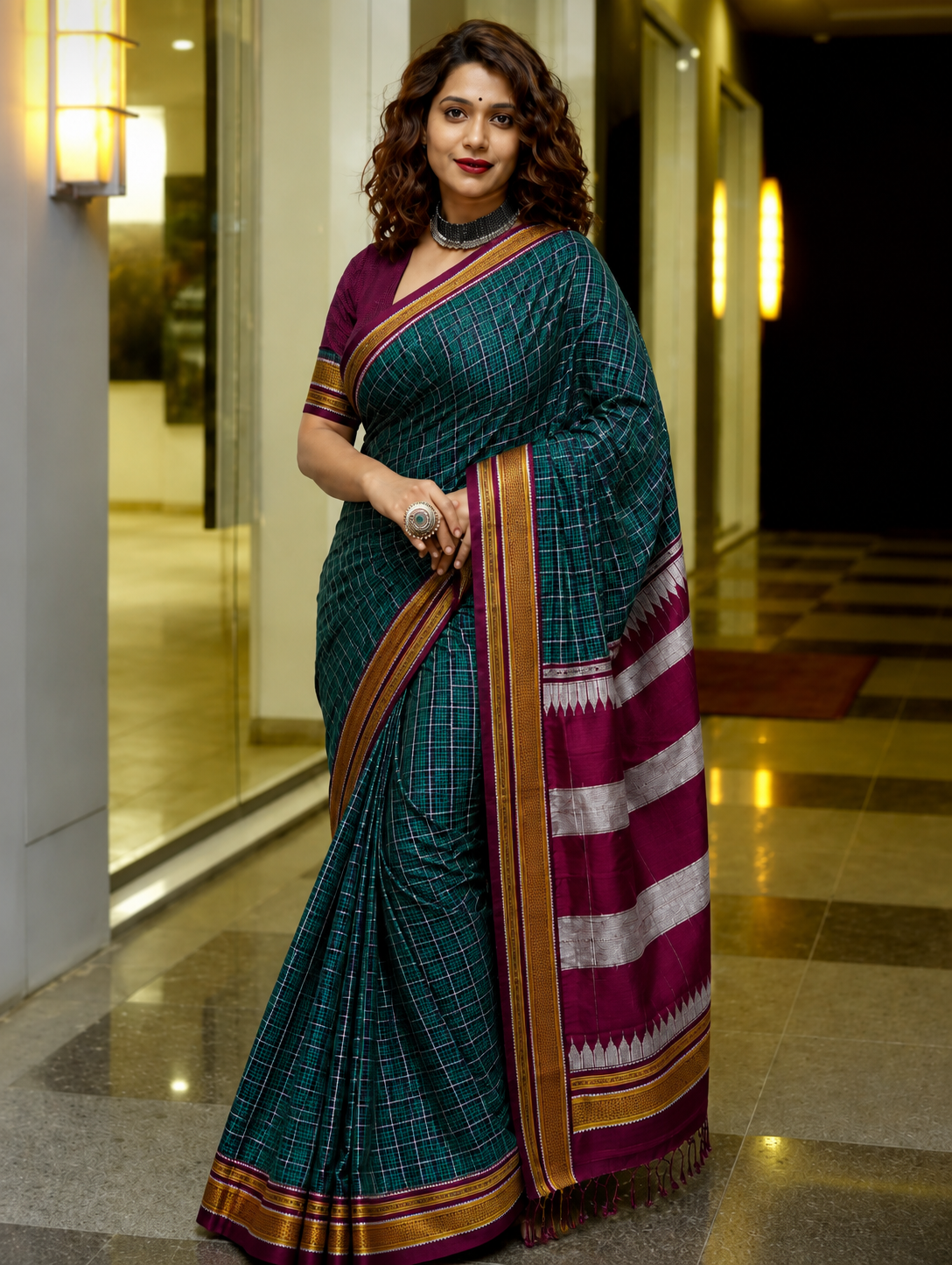 Marathmoli Parampara Traditional khun Saree