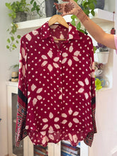 Red Modal Satin Bandhani Rabari Heritage Shirt