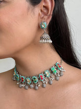 Fusion Kundan Oxidized Choker Set