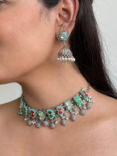 Fusion Kundan Oxidized Choker Set