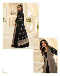 Heavy Simar Silk Embroidered Sharara set