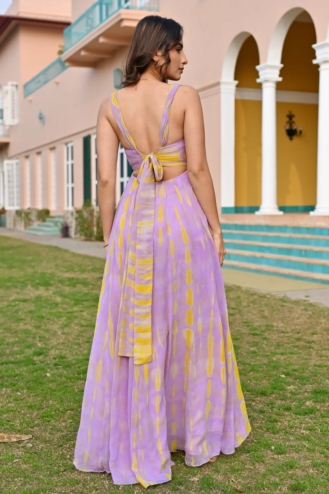 Lavender Skies Georgette Maxi Dress