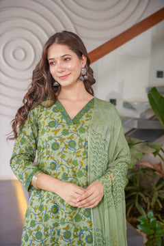 Seema Cotton Straight Suit Set- By Reet Lifestyle