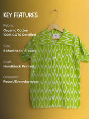 Handblock-printed children's clothing