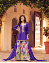 Chinnon Silk Embroidered Salwar Suit