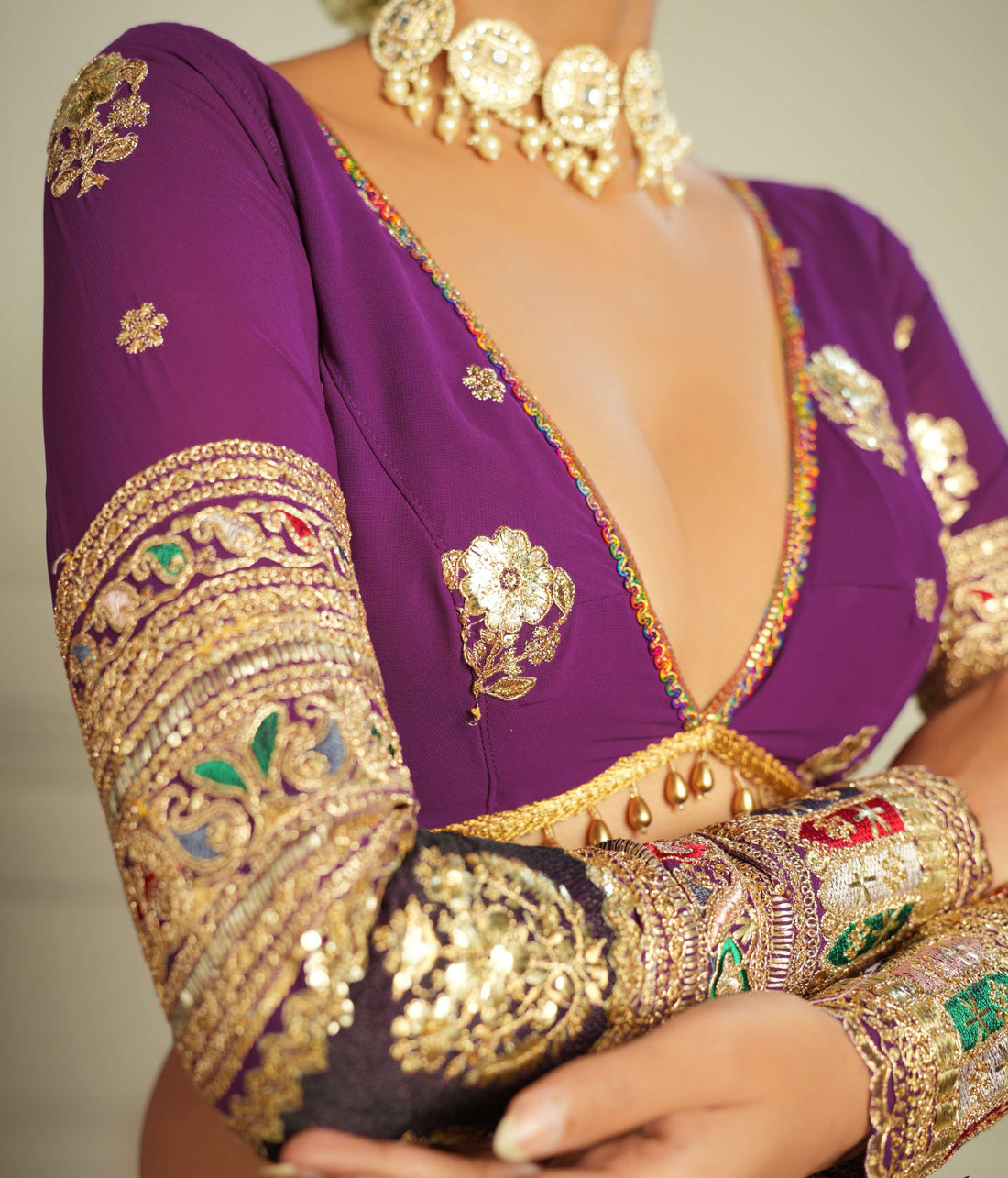 Georgette embroidery blouse