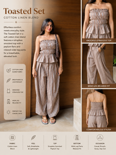 Toasted Sand Stripe Co-Ord Set
