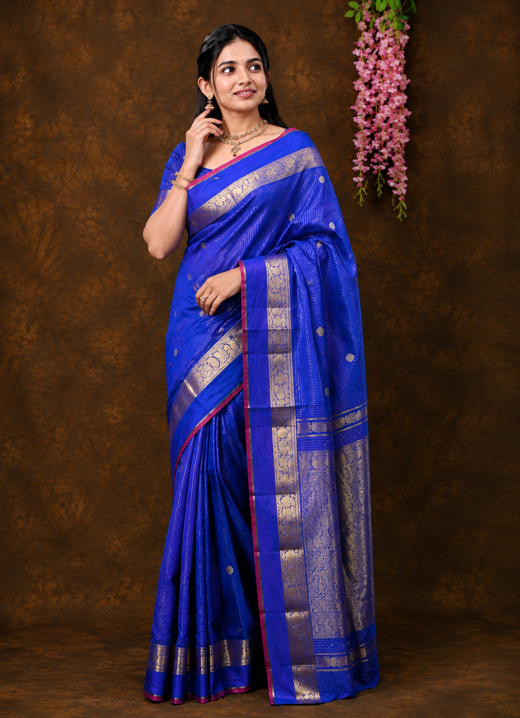 Madurai Neelambari Soft Silk Saree