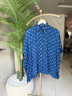 Bandhni Silk Kaftan Shirt