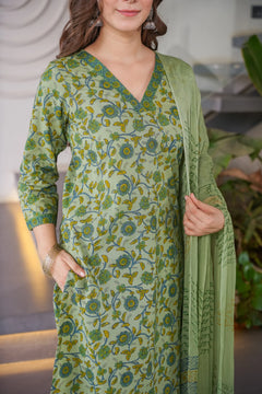 Seema Cotton Straight Suit Set- By Reet Lifestyle