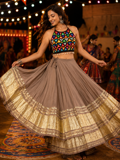 Pure Roman Cotton Silk 8+ Meter Flared Only Ethnic Skirt