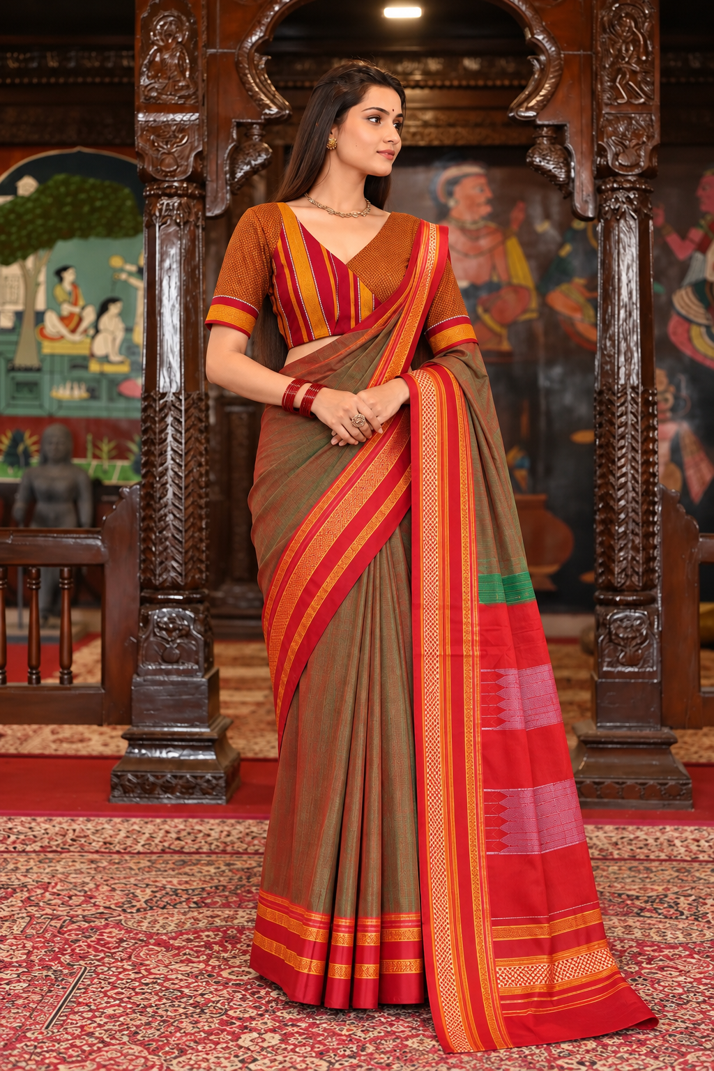 Riwaayat Ilkal Pure Resham Saree With Blouse