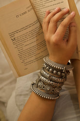 Gunmetal German Silver 6-Piece Kada Set