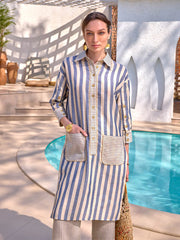 Aruba Striped Cotton Beige Tunic