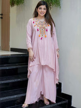 Pink Silk Blend Tunic & Palazzos Set Co-Ord Set
