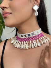 Multicolor Mirrorwork Thangan Choker Set