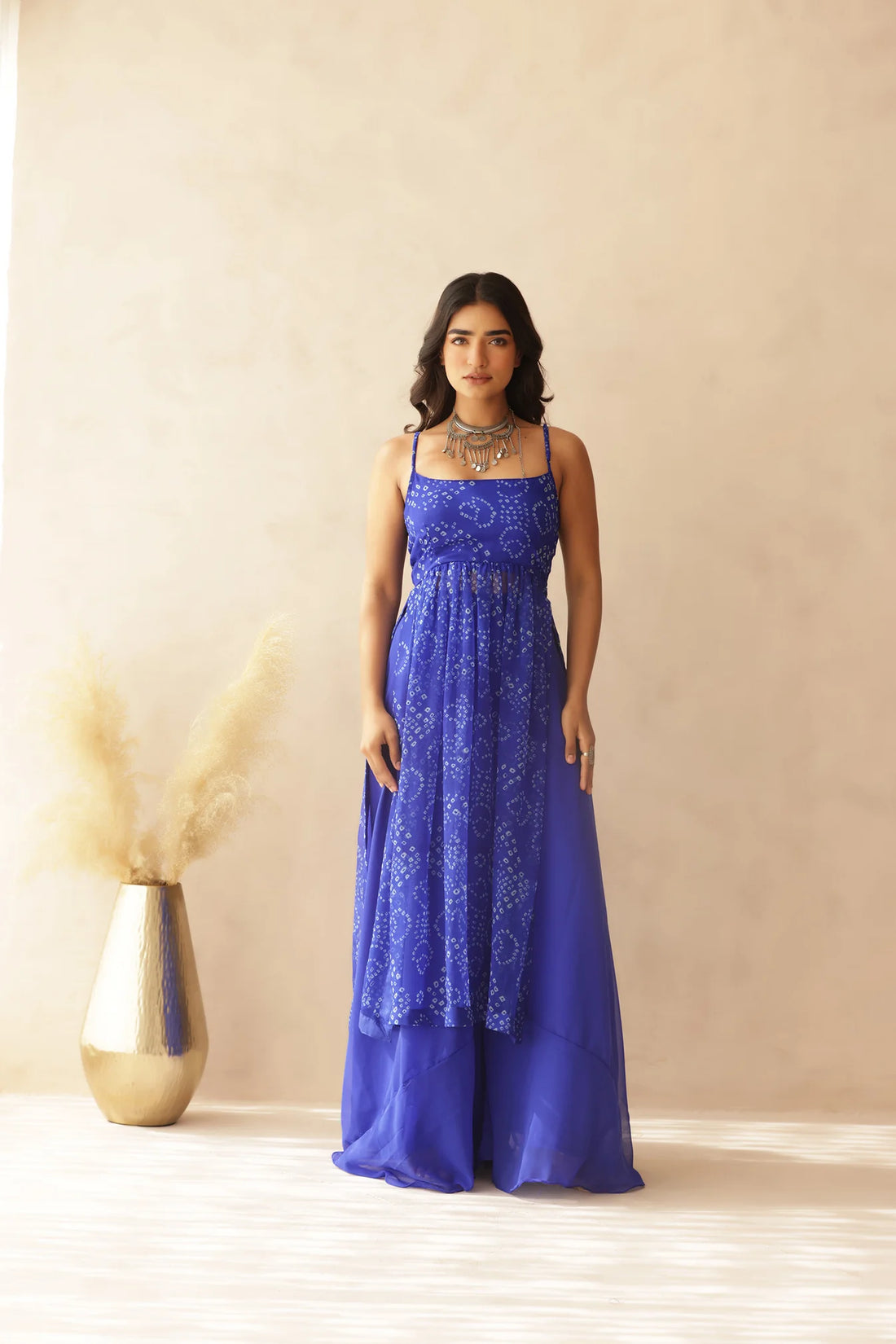 Royal Amethyst Bandhani Georgette Kurta Set