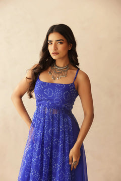 Royal Amethyst Bandhani Georgette Kurta Set