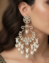 Pearl Rajveer Designer Chandbali Earrings