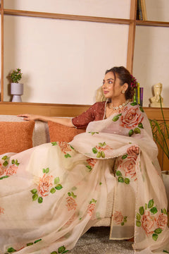 Designer organza saree