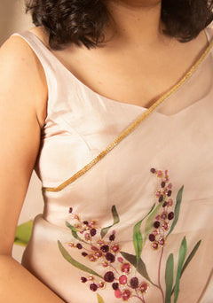sleeveless silk blouse