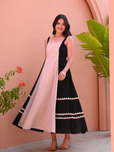 Beige and Black Chic Everyday Dress