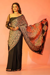 Ajrakh print saree