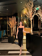 Black Janette Luxe Midi Dress