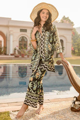 Black Linen Elegant Co-Ord Set