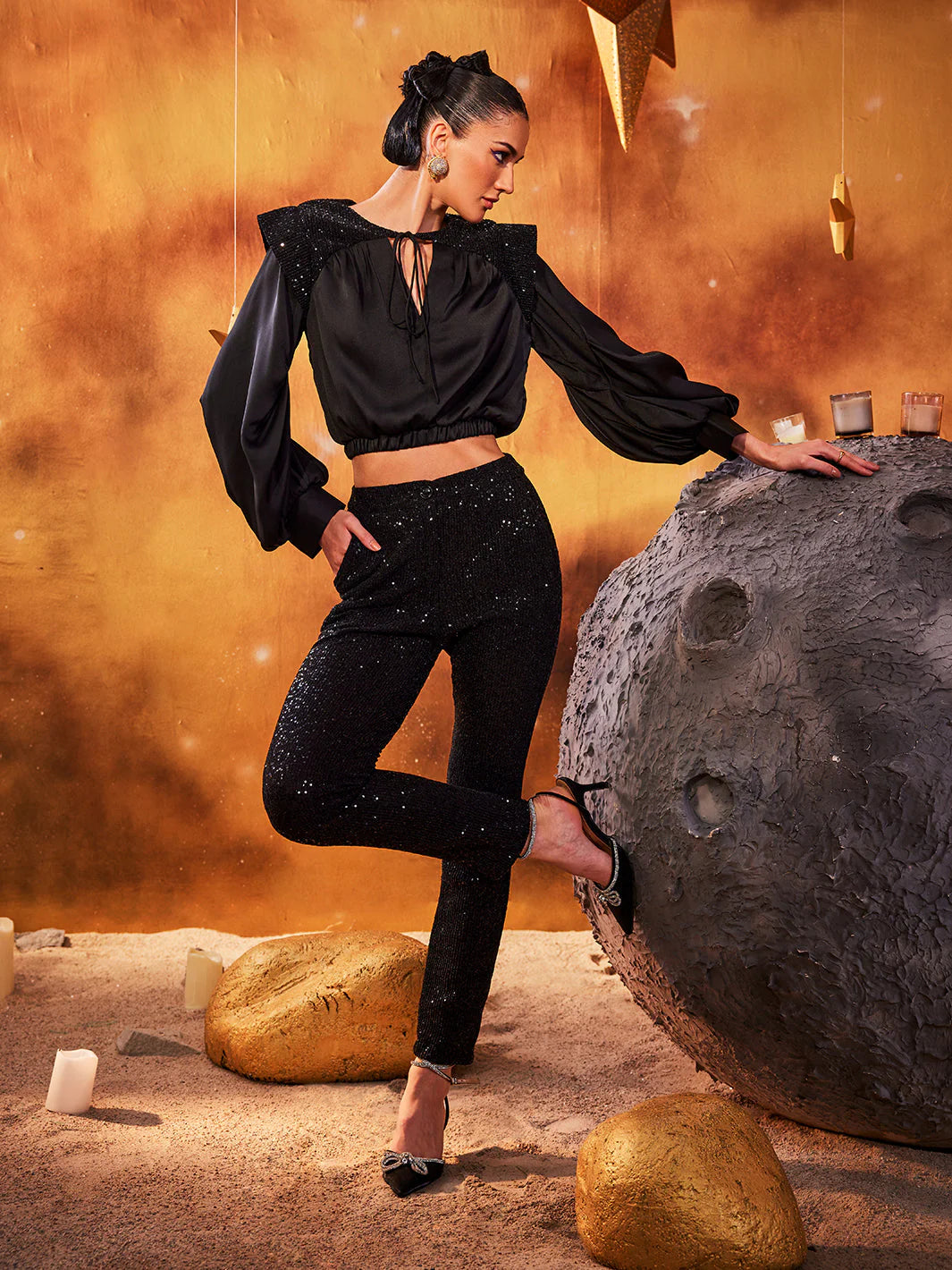 Black Spark Co-ord Set