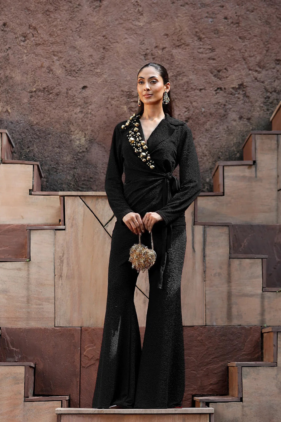 Siyah Shahi Blazer Set