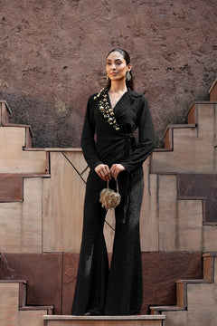 Siyah Shahi Blazer Set