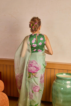 designer organza sarees