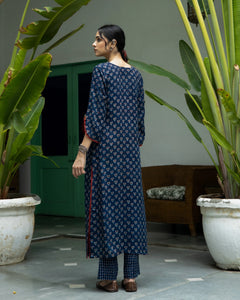 Jalaja Ajrakh Print Pure Cotton Kurta Set