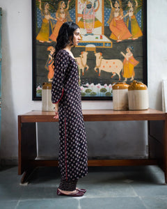 Jalaja Ajrakh Print Pure Cotton Kurta Set