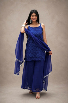 Neel Tara Bandhani Sharara Set
