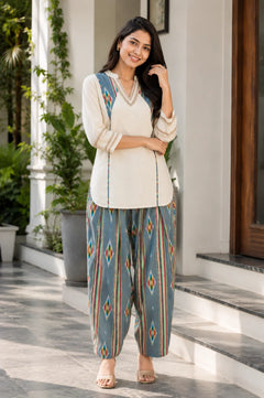 Ivory Ikat Harmony Co-Ord Set