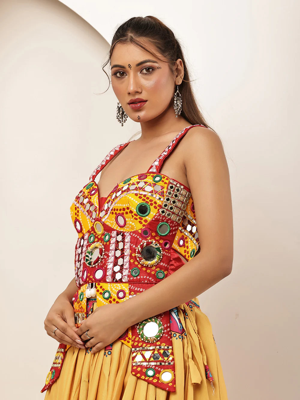 Rajwadi Folk Print skirt