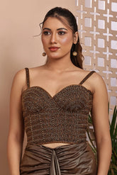 Indo-Western Looks Saree, Lehenga Only Corset Blouse