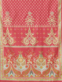 Cotton Red Floral Embroidered Kurta Set