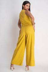 Sunny Mustard Cotton Linen Waistcoat Pants
