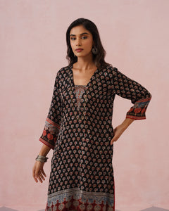 Rangrez Ajrakh Printed Cotton Kurta Suit Set